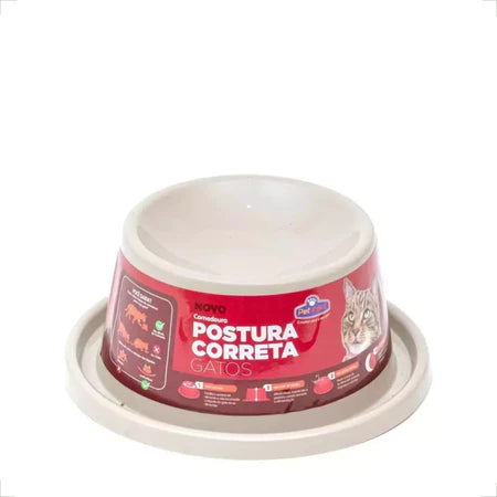 Comedouro Pet Ergonomico para Gatos - Postura Ideal | Caprioli