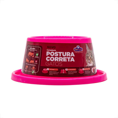 Comedouro Pet Ergonomico para Gatos - Postura Ideal | Caprioli