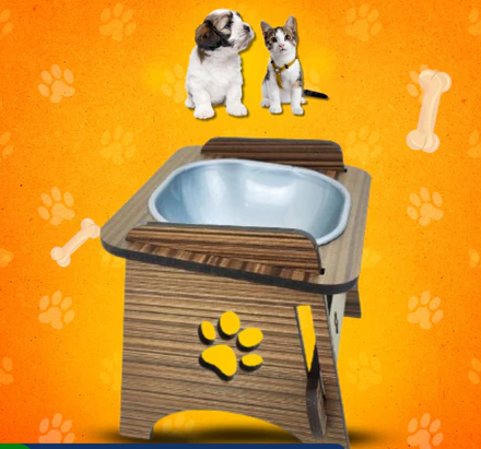Comedouro Elevado Ergonômico para Pets - Conforto e Estilo | Caprioli