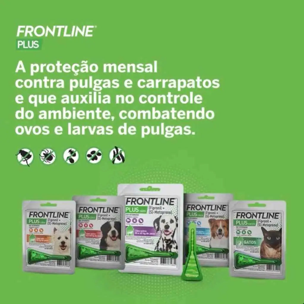 Antipulgas Frontline Plus para Cães GG 40 60kg Proteção Rápida e Eficaz | Caprioli Shop antipulgas cachorro