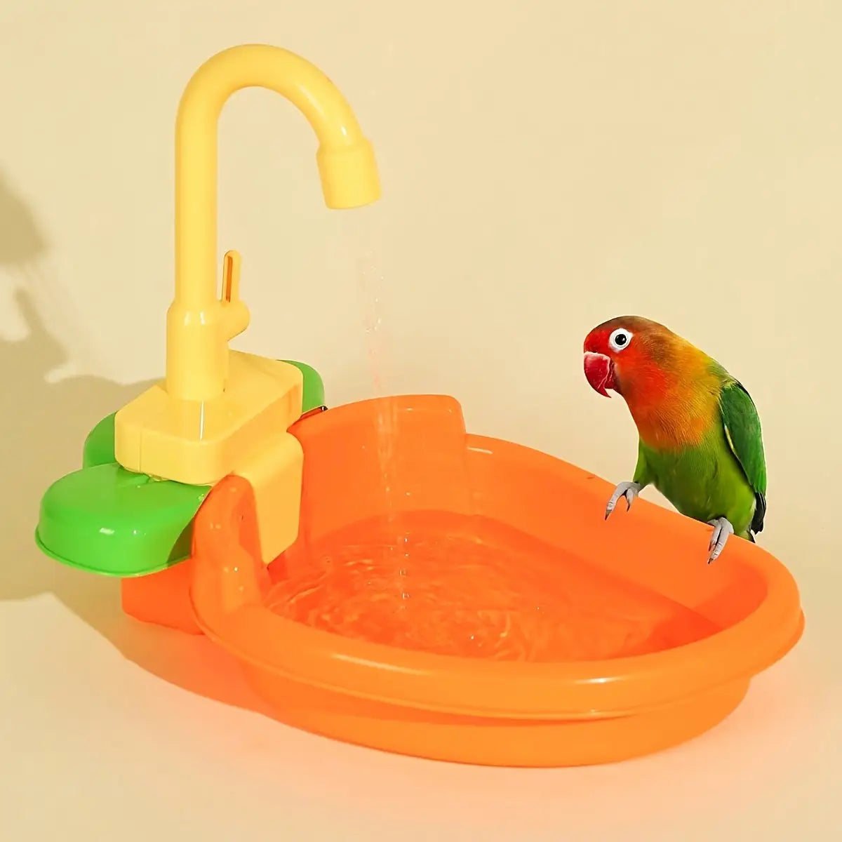 Banheira Divertida para Papagaio Plástico Brinquedo Interativo + Estímulo Mental | Caprioli Inter Higiene e limpeza