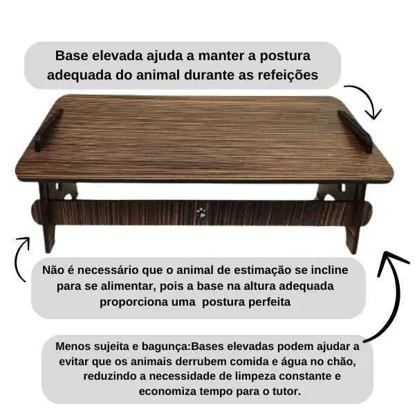 Base Elevada para Comedouro Pets Conforto e Estilo | Caprioli Shop Bebedouro