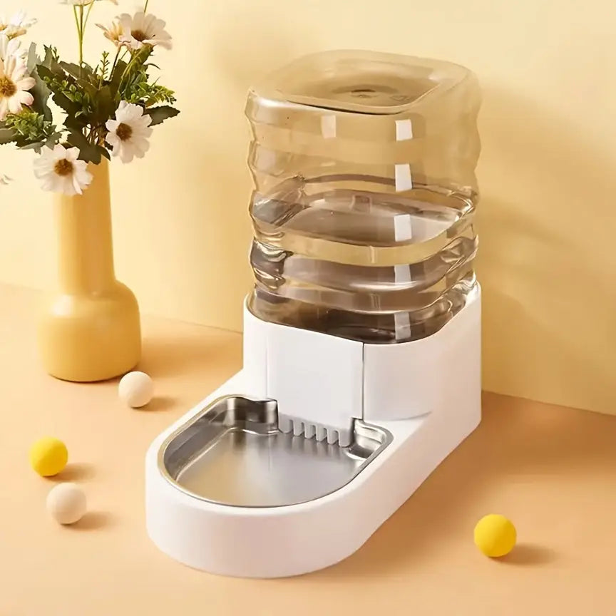 Bebedouro água automático 4L em aço inoxidável para cães Caprioli Inter bebedouro cachorro Branco