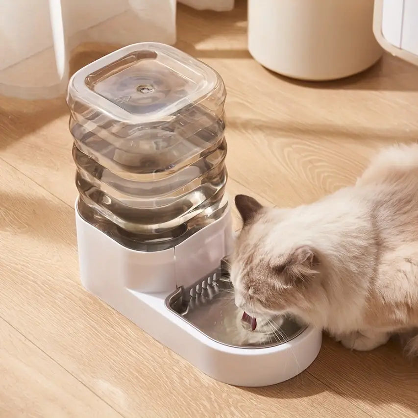 Bebedouro água automático 4L em aço inoxidável para cães Caprioli Inter bebedouro cachorro Branco