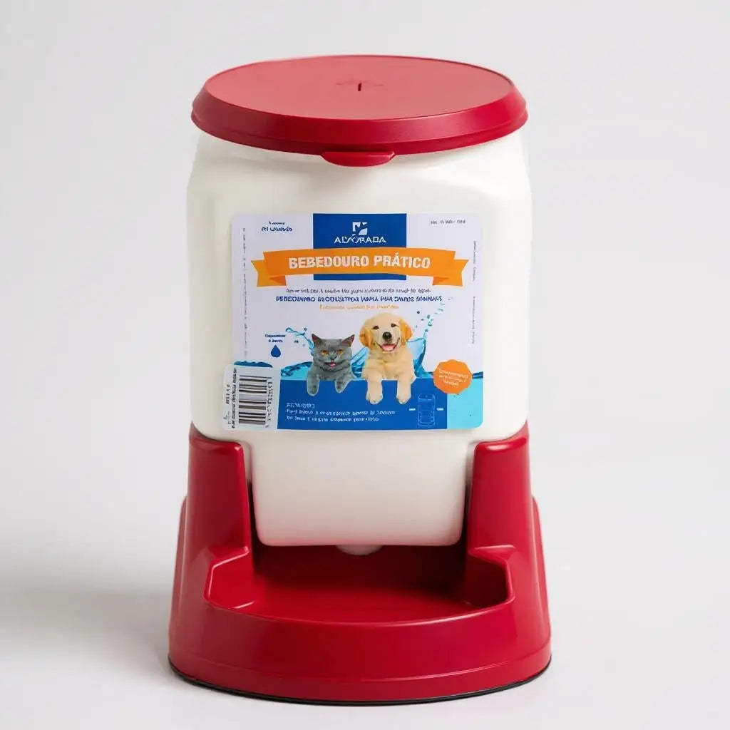 Bebedouro Automático 3L para Pets Praticidade e Estilo | Caprioli Shop bebedouro cachorro Vermelho