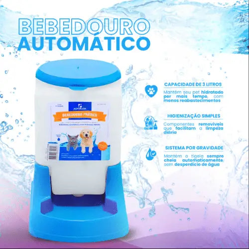 Bebedouro Automático 3L para Pets Praticidade e Estilo | Caprioli Shop bebedouro cachorro