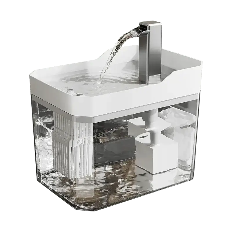 Bebedouro Automático Silencioso para Gatos Água Fresca e Pura | Caprioli Shop bebedouro gato White