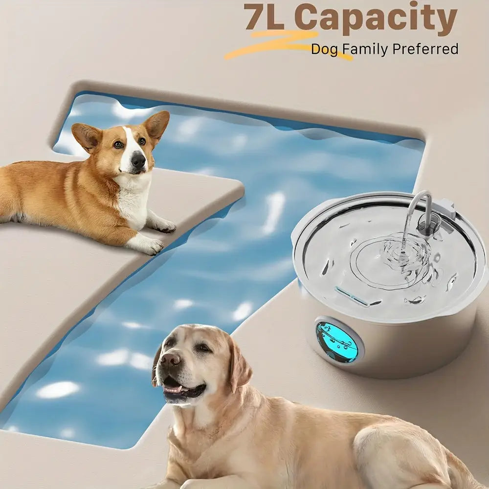 Bebedouro Fonte de Água Inteligente 7L Inox para Cães | Caprioli Inter bebedouro cachorro Aço inoxidável