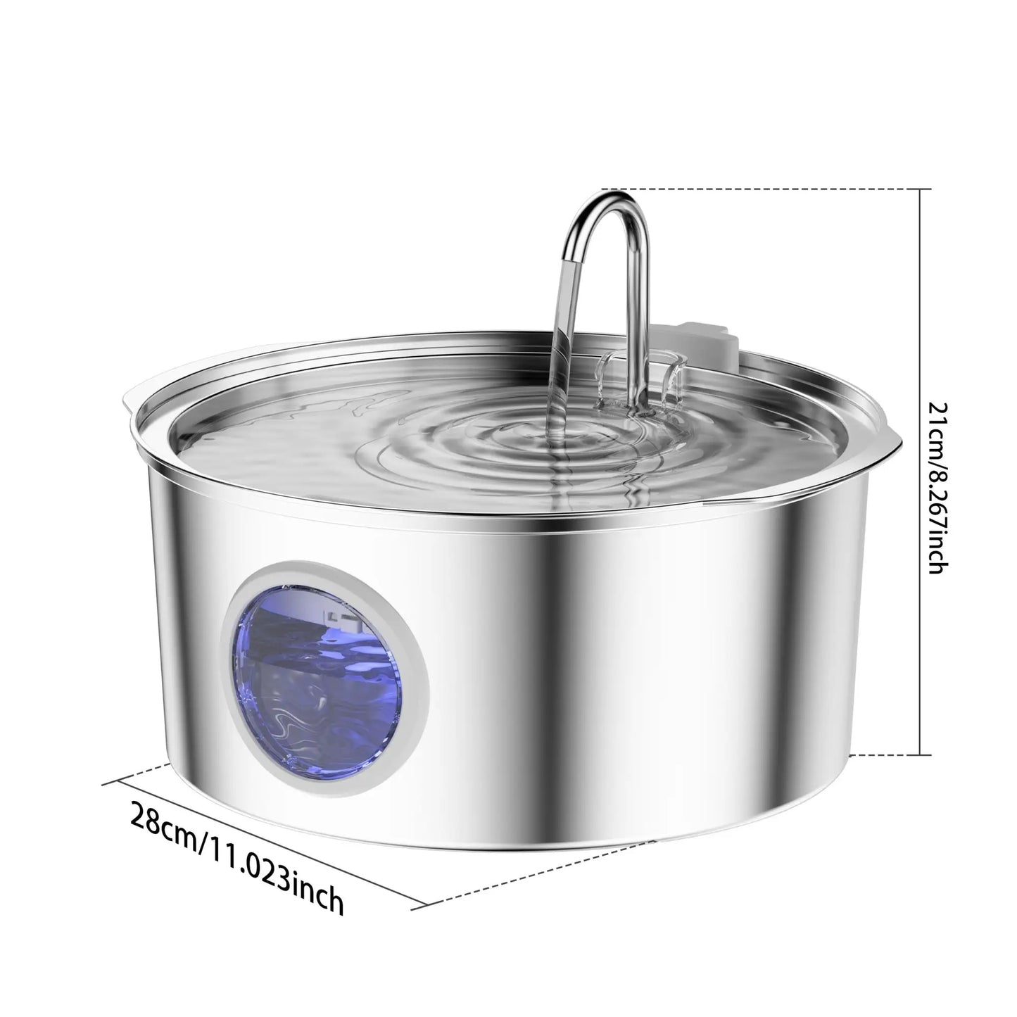 Bebedouro Fonte de Água Inteligente 7L Inox para Cães | Caprioli Inter bebedouro cachorro Aço inoxidável