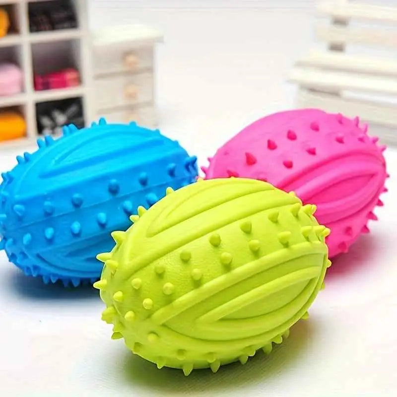 Bola de Rugby TPR para Cães Resistentes e Coloridas | Caprioli Shop brinquedo cães