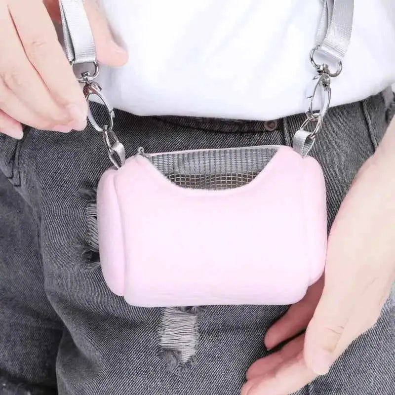 Bolsa Crossbody Cilíndrica Portátil Hamster| Caprioli Inter Transporte de Roedor