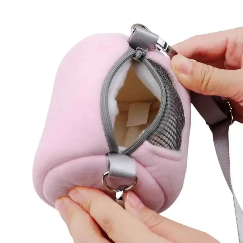 Bolsa Crossbody Cilíndrica Portátil Hamster| Caprioli Inter Transporte de Roedor