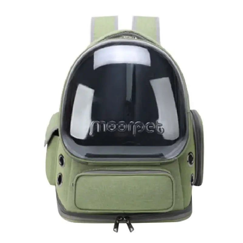 Bolsa Mochila Transparente para Gatos Resistente Ventilada Impermeável | Caprioli Shop transporte Verde