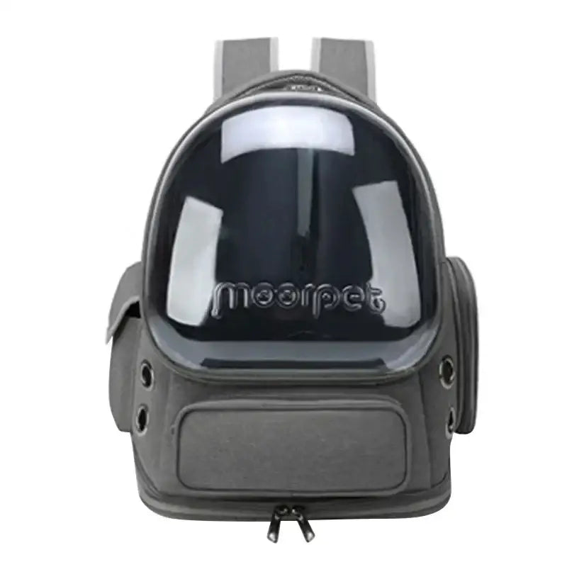 Bolsa Mochila Transparente para Gatos Resistente Ventilada Impermeável | Caprioli Shop transporte Cinza