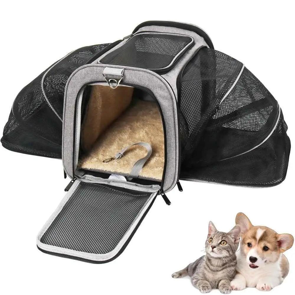 Bolsa Pet Expansível para Viagens Seguras e Confortáveis | Caprioli Shop bolsa de transporte