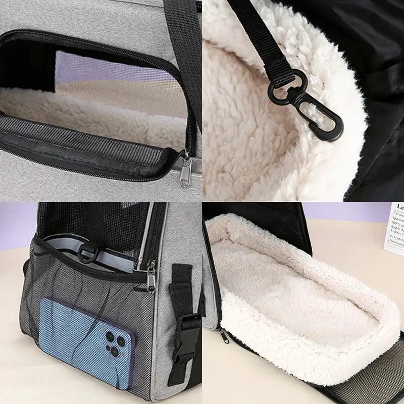 Bolsa de Transporte para Gatos Dobrável Ventilação Conforto e Segurança | Caprioli Inter