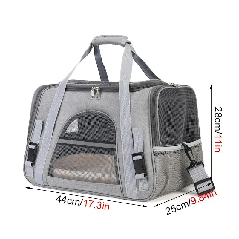 Bolsa de Transporte para Gatos Dobrável Ventilação Conforto e Segurança | Caprioli Inter