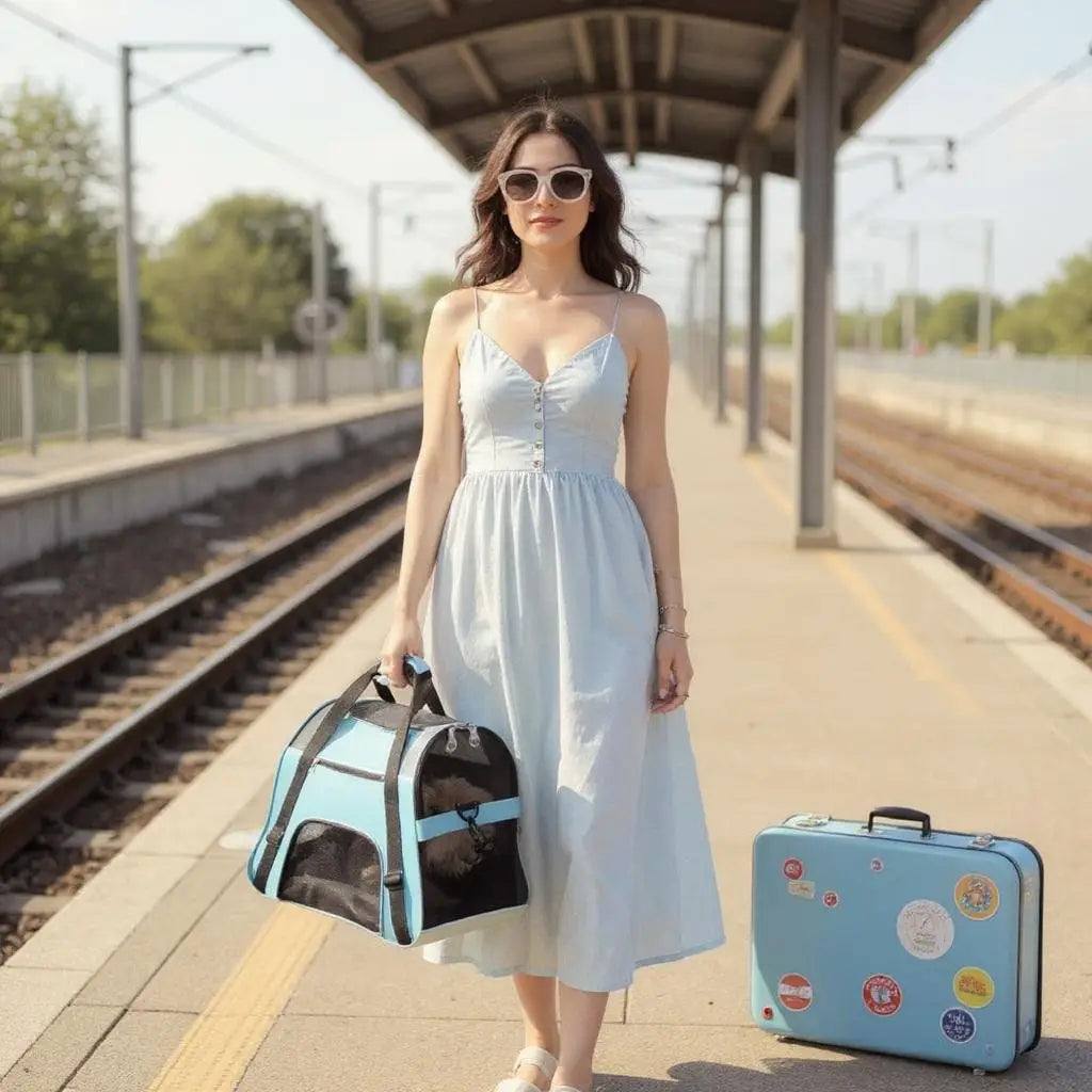 Bolsa Transporte para Gatos Pequeno Porte – Viagem Passeio e Avião Conforto Segurança Caprili Shop transporte gatos