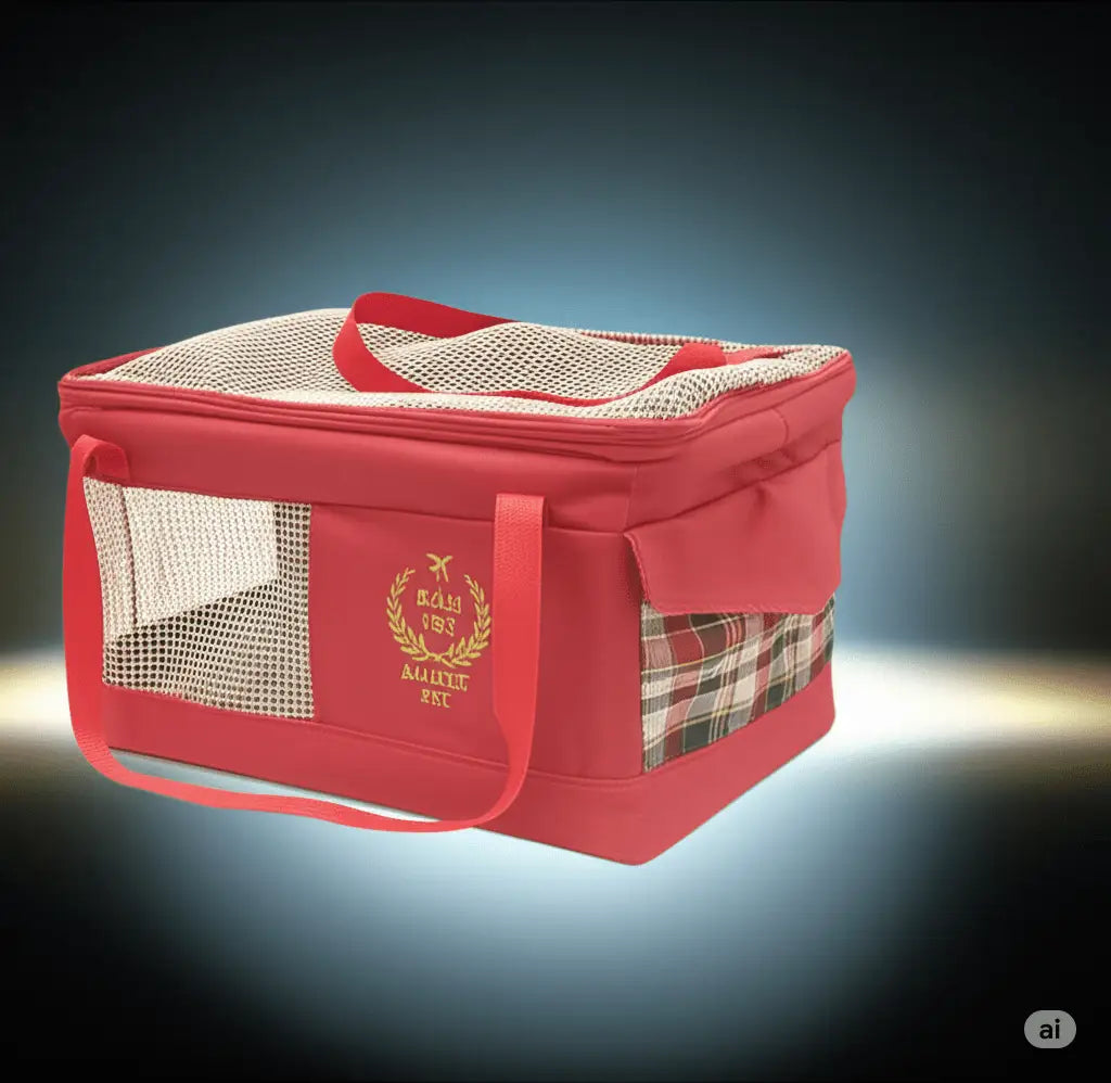 Bolsa de Transporte para Pets Conforto e Segurança | Caprioli Shop Caixa cachorro Vermelha