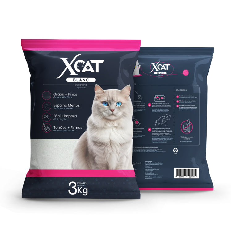 Areia Higiênica Xcat Blanc 3Kg - Conforto e Controle de Odores | Caprioli