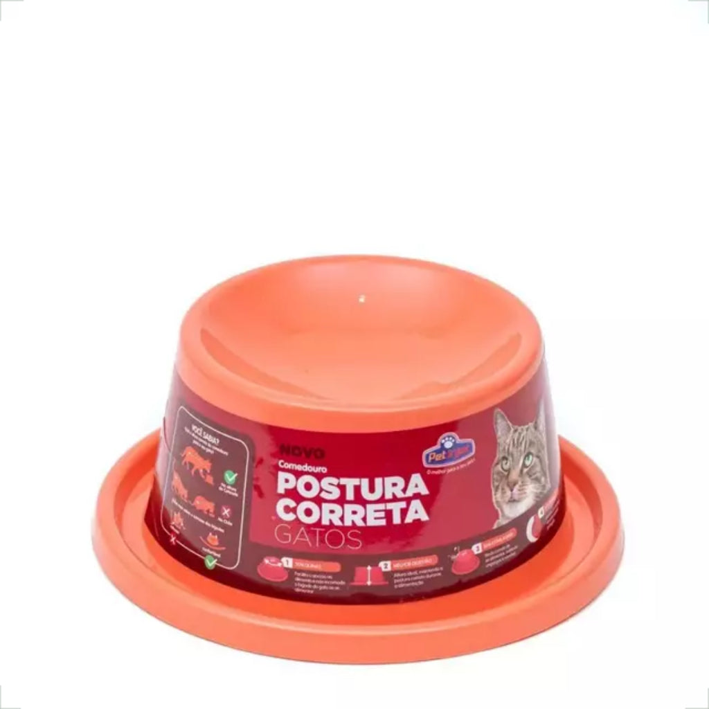 Comedouro Pet Ergonomico para Gatos - Postura Ideal | Caprioli