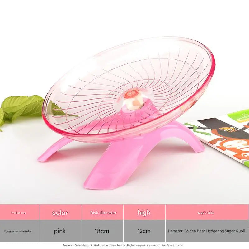 Brinquedo Hamster UFO Roda Corrida 18cm Silenciosa Antiderrapante Portátil | Caprioli Inter Brinquedos para roedores