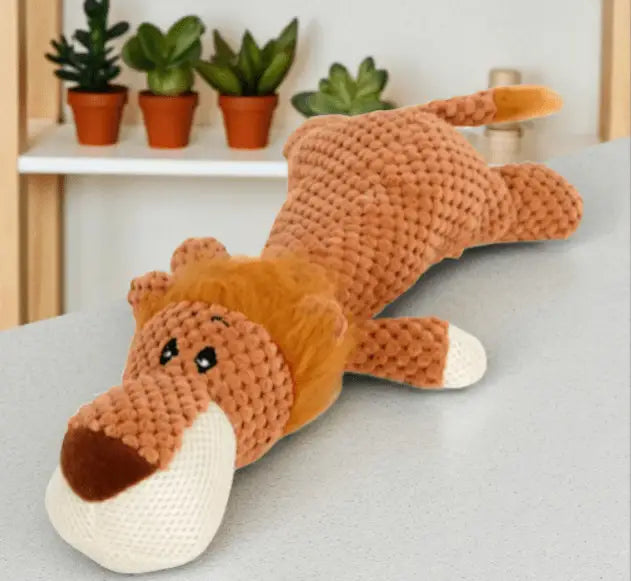 Brinquedo Interativo para Cães Pelúcia Resistente e Divertido | Caprioli Inter brinquedo cães Lion