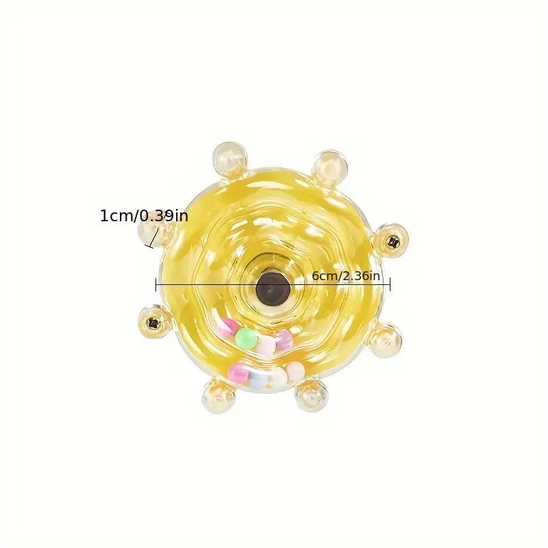 Brinquedo Interativo Giratório para Pássaros | Caprioli Shop Brinquedos e acessórios passaros Amarelo
