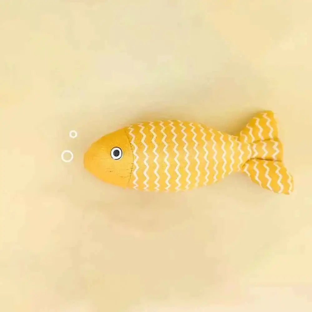Brinquedo Interativo Peixe para Gatos Diversão e Relaxamento | Caprioli Shop brinquedos gatos yellow