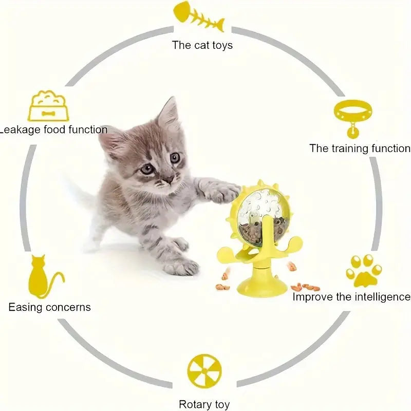 Brinquedo Interativo Quebra cabeça Gato Alimentador Lento | Caprioli Inter comedouro para gatos