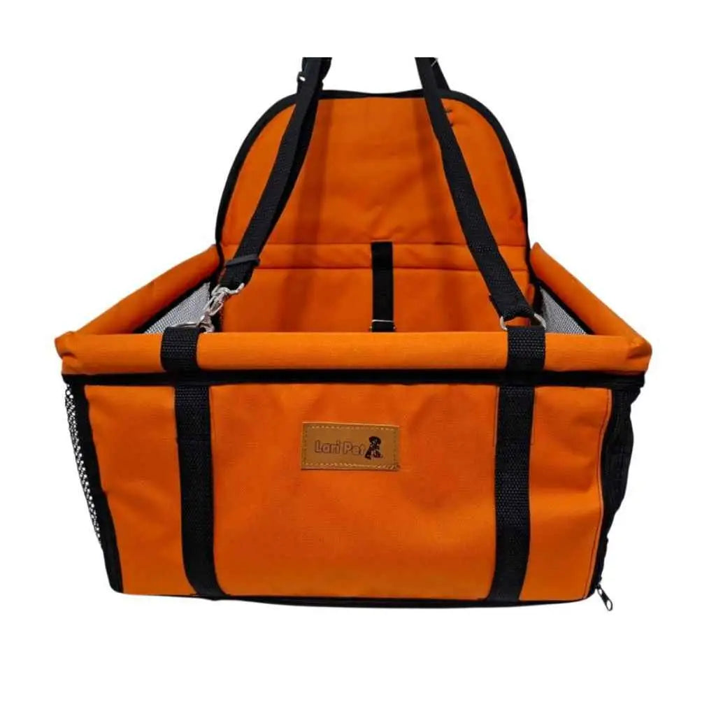 Cadeirinha Pet de Carro Conforto e Segurança | Caprioli Shop bolsa transporte LARANJA