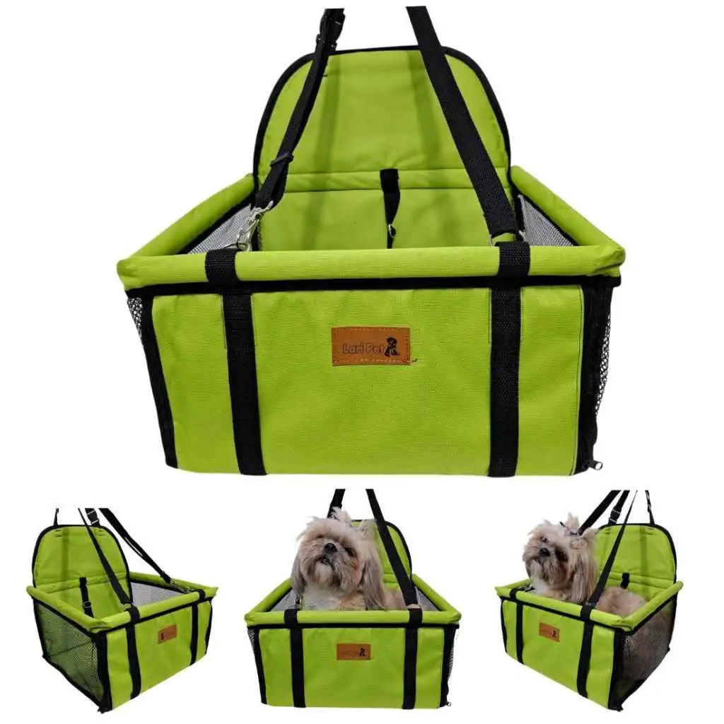 Cadeirinha Pet de Carro Conforto e Segurança | Caprioli Shop bolsa transporte VERDE