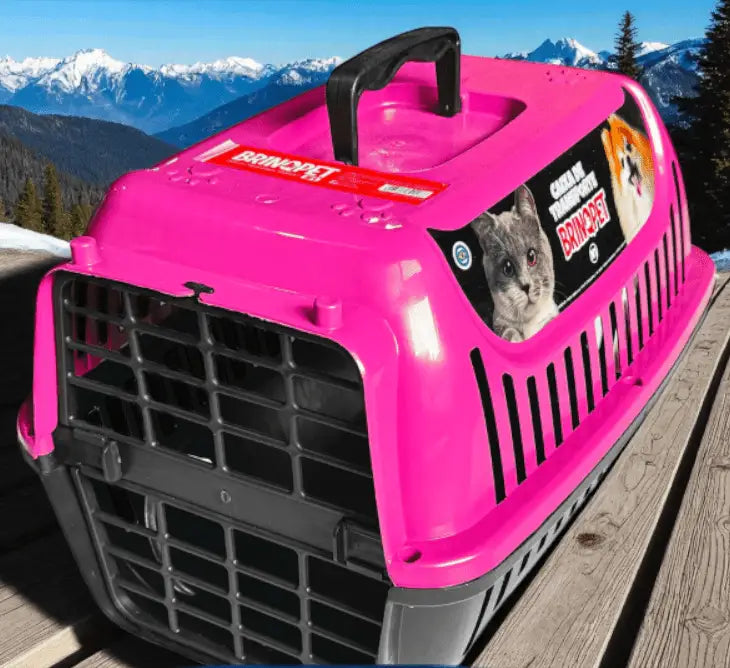 Caixa de Transporte para Gatos Segura e Estilosa | Caprioli Shop transporte gatos ROSA / Nº1