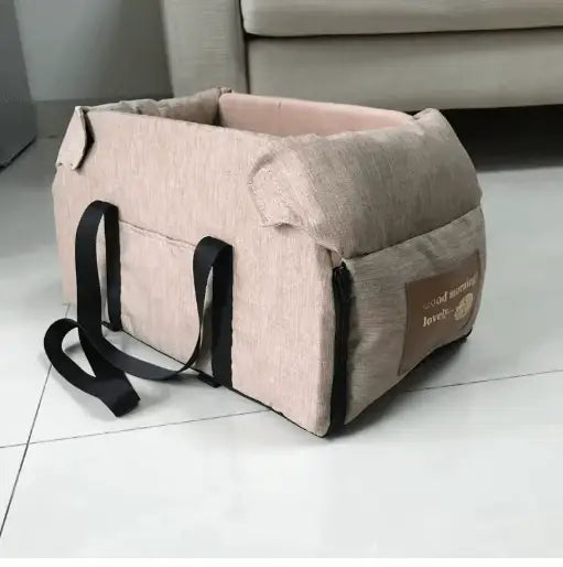 Cama de Carro para Pets Conforto e Segurança | Caprioli Shop bolsa transporte khaki / 22X25.5X47CM