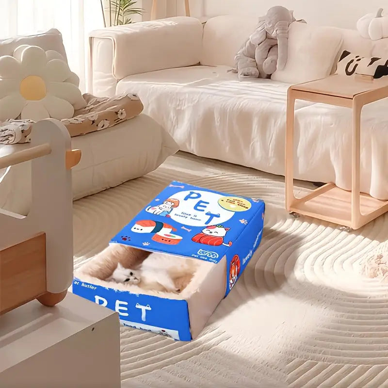 Cama de gato retangular - Conforto aconchegante para felinos | Caprili Inter - brinquedos gatos