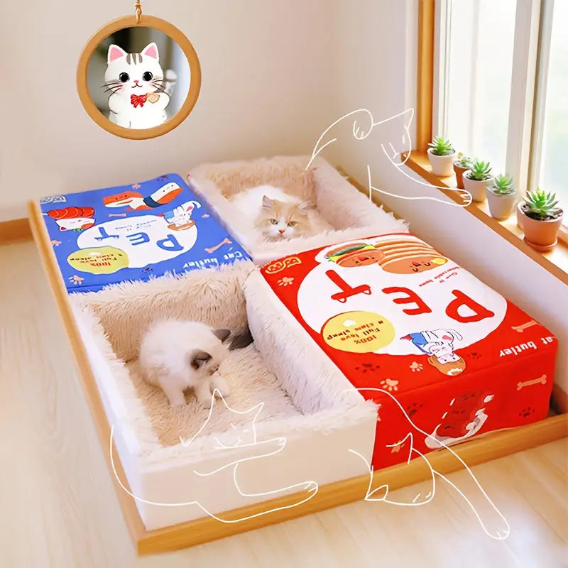 Cama de gato retangular - Conforto aconchegante para felinos | Caprili Inter - brinquedos gatos
