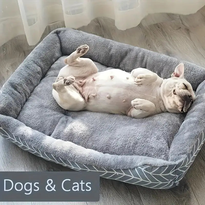 Cama para Gatos e Cães Pequenos Xadrez Cinza em Poliéster Quente | Caprioli Inter Caminha casinha Cachorro / M (40*30cm)