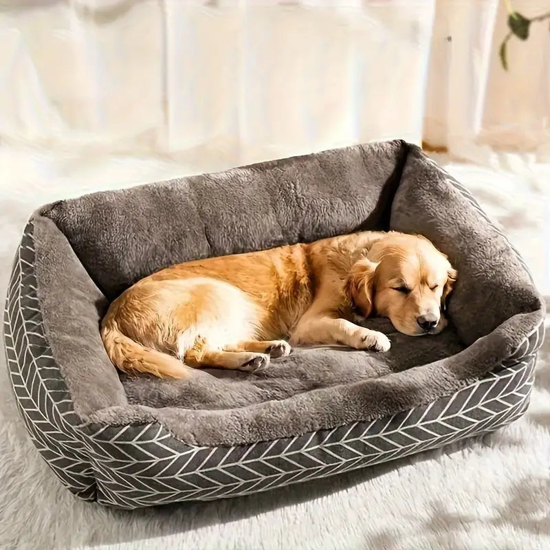 Cama para Gatos e Cães Pequenos Xadrez Cinza em Poliéster Quente | Caprioli Inter Caminha casinha Cachorro