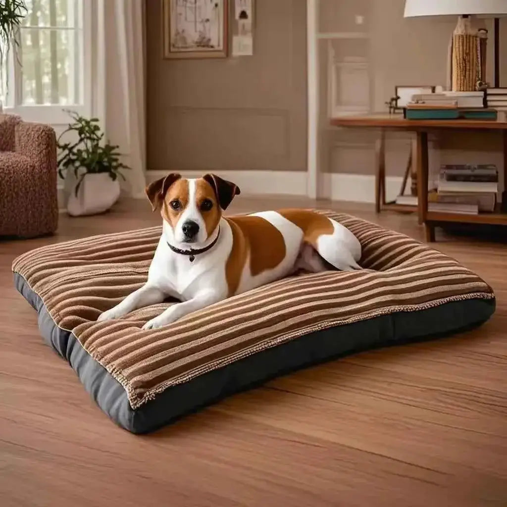Cama Grande para Cães Conforto e Estilo Sofisticado | Caprioli Inter Acessórios Pets Brown / XL 78x58x7cm