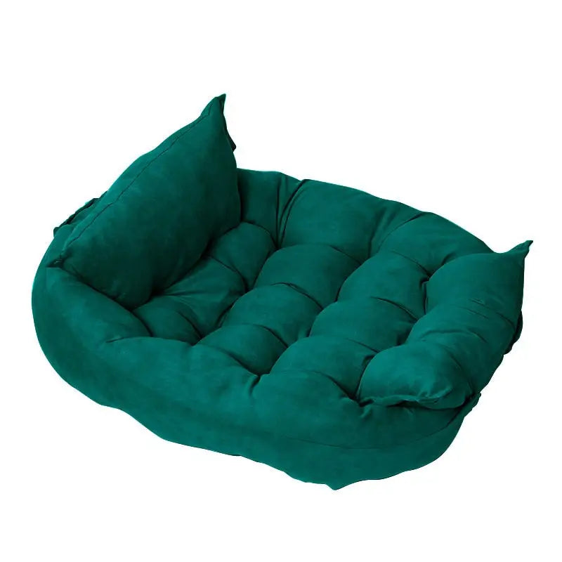Cama Multifuncional para Pets com 3 Usos e Veludo – Tamanhos P a GG | Caprioli Inter Caminha casinha Cachorro Verde