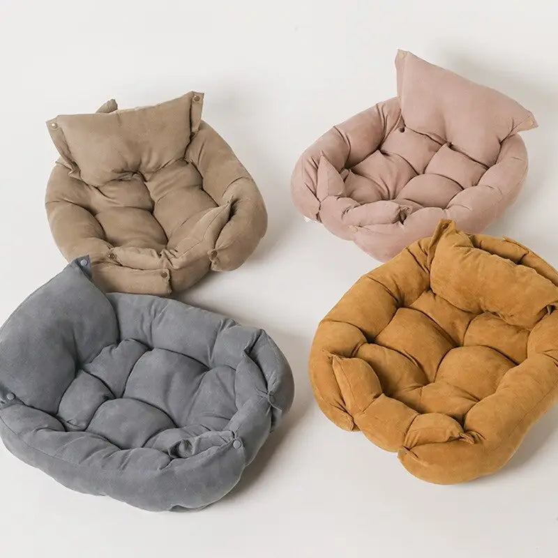 Cama Multifuncional para Pets com 3 Usos e Veludo – Tamanhos P a GG | Caprioli Inter Caminha casinha Cachorro