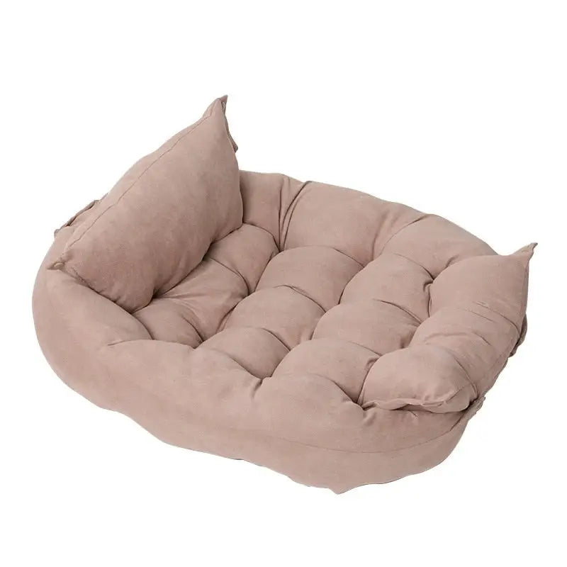 Cama Multifuncional para Pets com 3 Usos e Veludo – Tamanhos P a GG | Caprioli Inter Caminha casinha Cachorro Nude