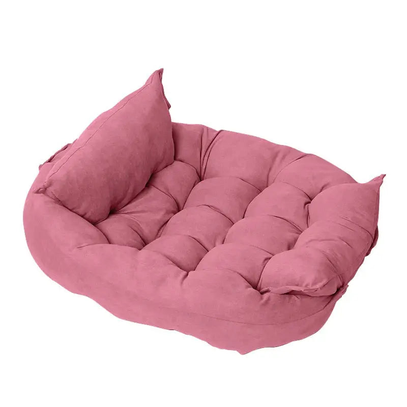 Cama Multifuncional para Pets com 3 Usos e Veludo – Tamanhos P a GG | Caprioli Inter Caminha casinha Cachorro Rosa