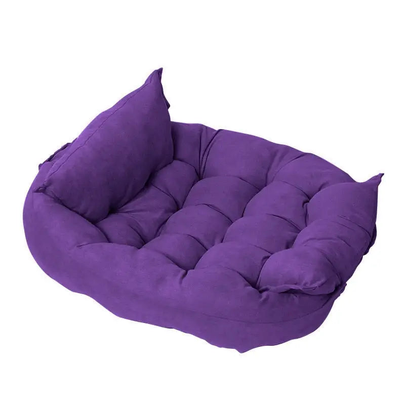 Cama Multifuncional para Pets com 3 Usos e Veludo – Tamanhos P a GG | Caprioli Inter Acessórios Roxo