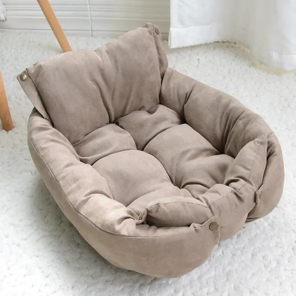 Cama Multifuncional para Pets com 3 Usos e Veludo – Tamanhos P a GG | Caprioli Inter Caminha casinha Cachorro