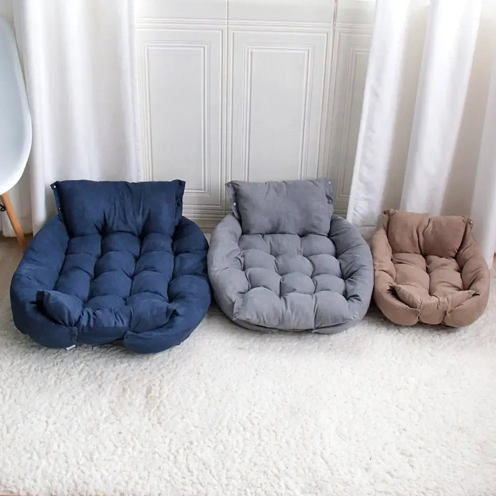 Cama Multifuncional para Pets com 3 Usos e Veludo – Tamanhos P a GG | Caprioli Inter Caminha casinha Cachorro