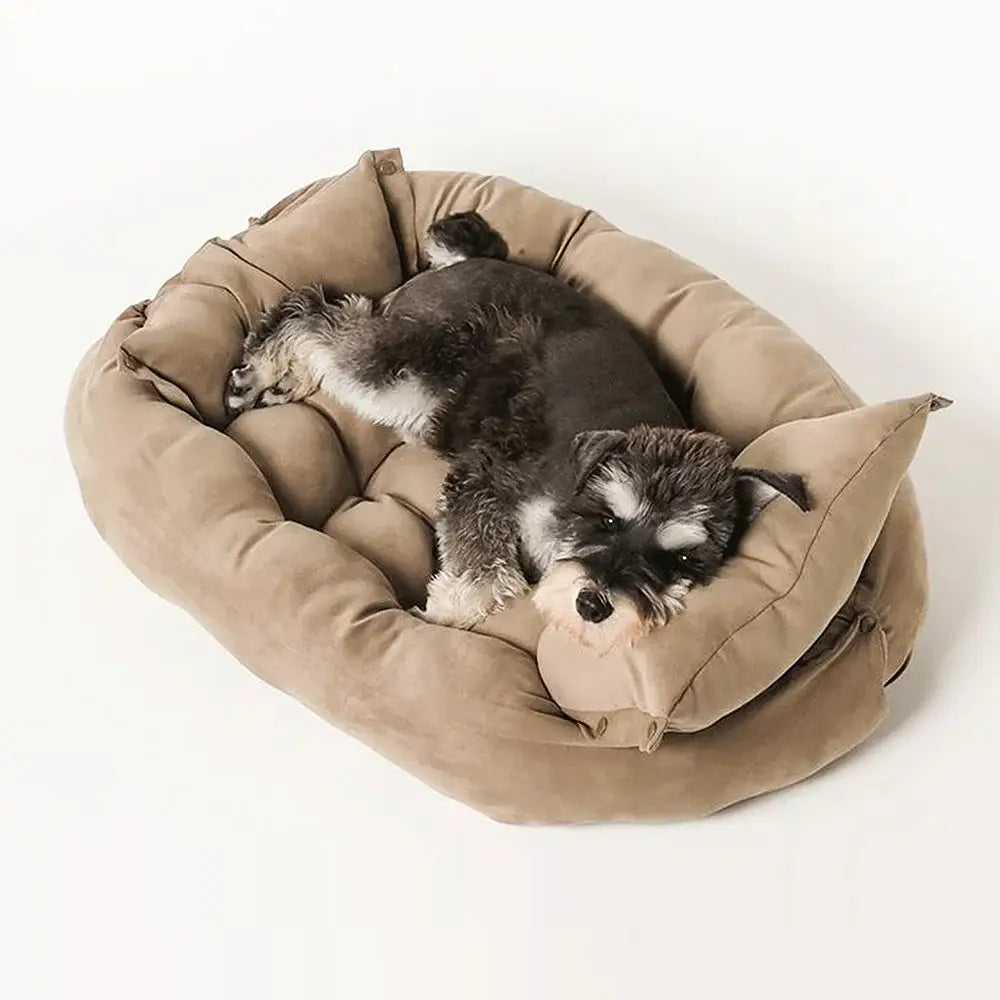 Cama Multifuncional para Pets com 3 Usos e Veludo – Tamanhos P a GG | Caprioli Inter Caminha casinha Cachorro