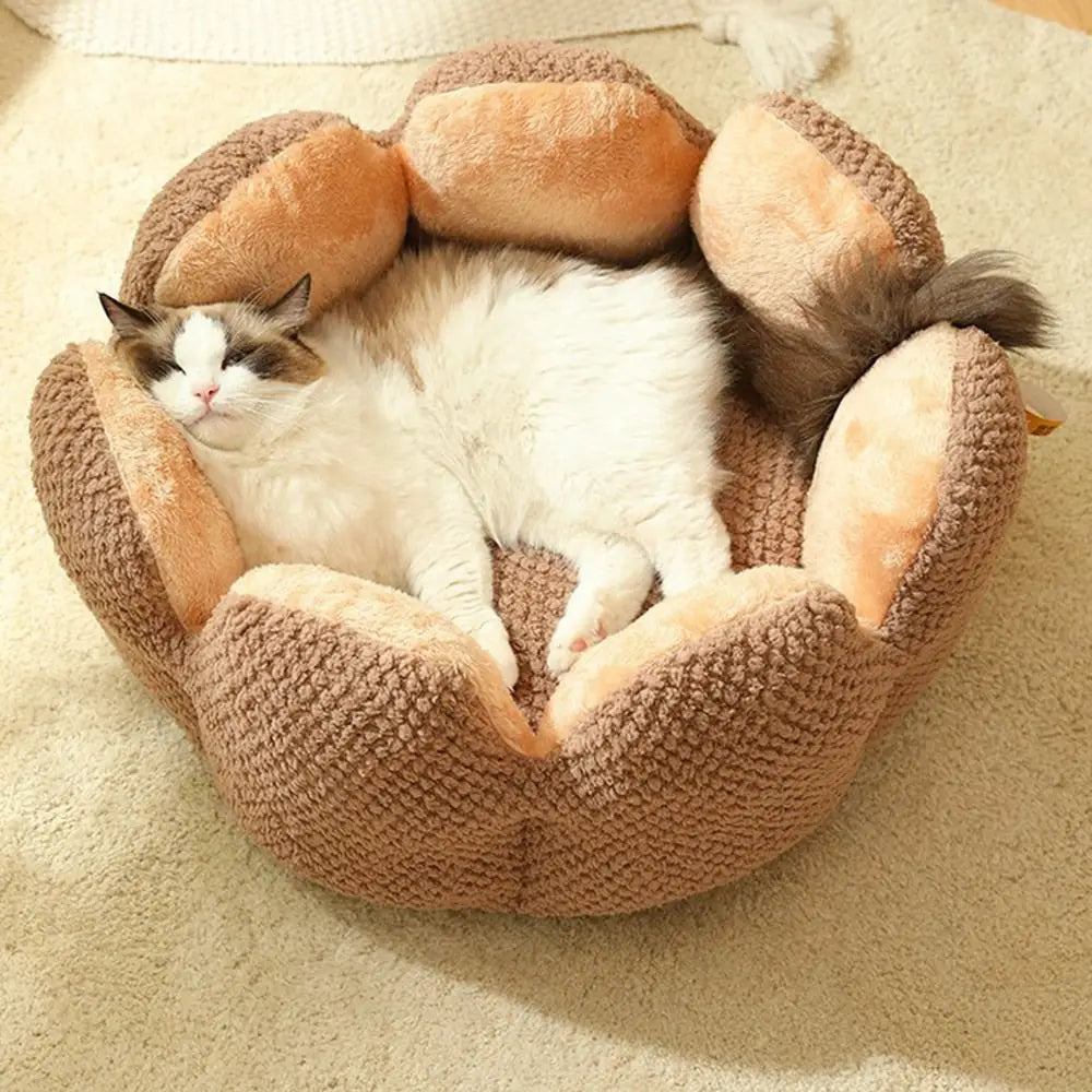Cama Pet em Veludo Florzinha com Tamanho Variado e Frete Grátis | Caprioli Shop Puff Marrom / P