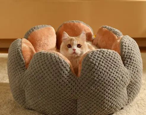 Cama Pet em Veludo Florzinha com Tamanho Variado e Frete Grátis | Caprioli Shop Puff Cinza / P