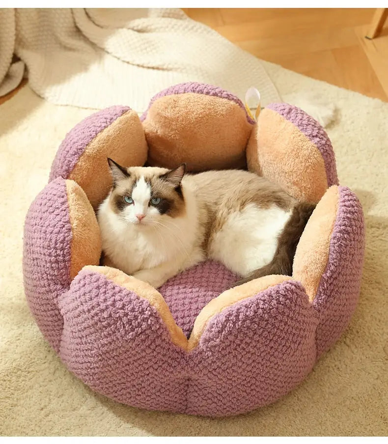 Cama Pet em Veludo Florzinha com Tamanho Variado e Frete Grátis | Caprioli Shop Puff Lilás / P